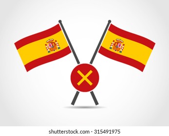 Spain Crossed Flag Emblem Restriction