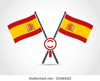 Spain Crossed Flag Emblem Search
