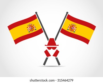 Spain Crossed Flag Emblem Undercover