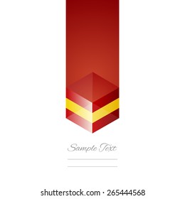 Spain cube flag white background vector business brochure layout