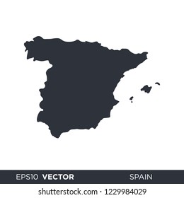 spain - europe country map vector logo template