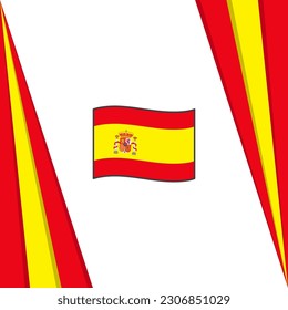 Spain Flag Abstract Background Design Template. Spain Independence Day Banner Social Media Post. Spain Flag