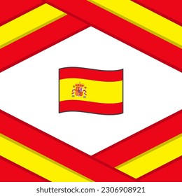 Spain Flag Abstract Background Design Template. Spain Independence Day Banner Social Media Post. Spain Template