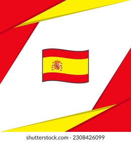 Spain Flag Abstract Background Design Template. Spain Independence Day Banner Social Media Post. Spain
