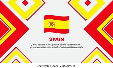 Spain Flag Abstract Background Design Template. Spain Independence Day Banner Wallpaper Vector Illustration. Spain Independence Day