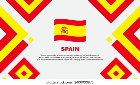 Spain Flag Abstract Background Design Template. Spain Independence Day Banner Wallpaper Vector Illustration. Spain Template