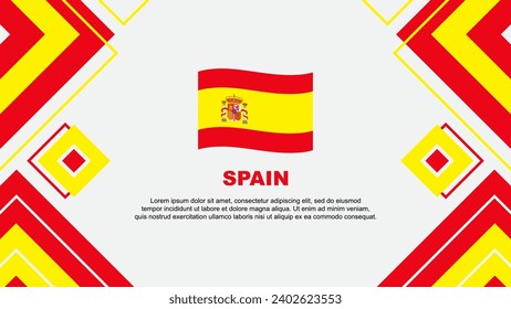 Spain Flag Abstract Background Design Template. Spain Independence Day Banner Wallpaper Vector Illustration. Spain Background
