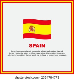 Spain Flag Background Design Template. Spain Independence Day Banner Social Media Post. Spain Banner
