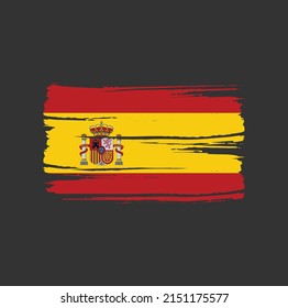 Spain Flag Brush. National Flag