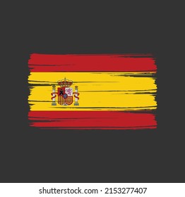 Spain Flag Brush. National Flag