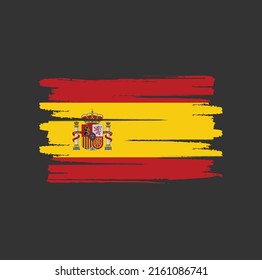 Spain Flag Brush. National Flag