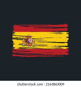Pincel de bandera de España. Bandera nacional
