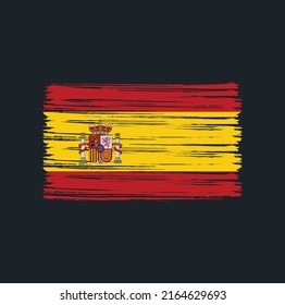 Pincel de bandera de España. Bandera nacional