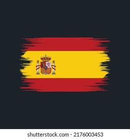 Spain Flag Brush. National Flag