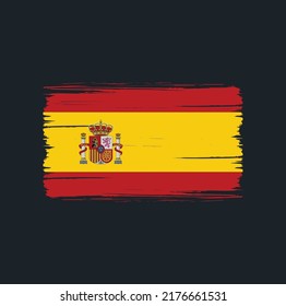 Spain Flag Brush. National Flag