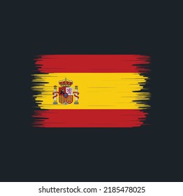 Spain Flag Brush. National Flag