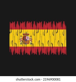 Spain Flag Brush. National Flag