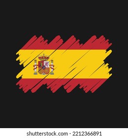 Spain Flag Brush. National Flag