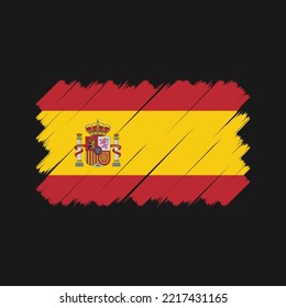 Spain Flag Brush. National Flag