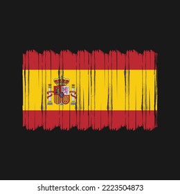 Spain Flag Brush. National Flag