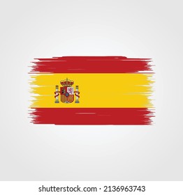 Spain flag brush strokes. National flag