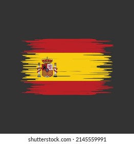 Spain Flag Brush Strokes. National Flag