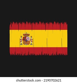 Spain Flag Brush Strokes. National Flag