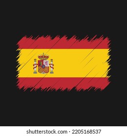 Spain flag brush strokes painted 