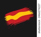 spain flag brush texture vector illustration isolated background