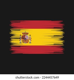 Ilustración de vectores de pincel de bandera de España