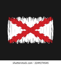 Spain Flag Brush Vector Illustration