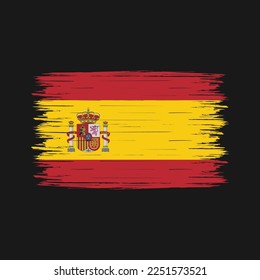 Spanien Flagge - Vektorgrafik mit Pinselspitze