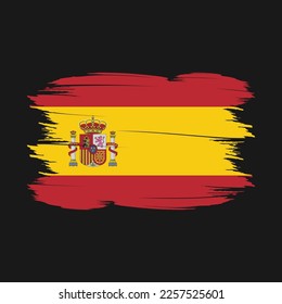 Spain Flag Brush Vector Illustration