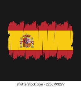 Spain Flag Brush Vector Illustration
