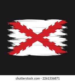 Ilustración de vectores de pincel de bandera de España