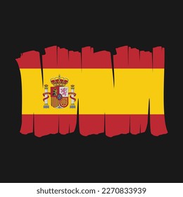 Ilustración de vectores de pincel de bandera de España
