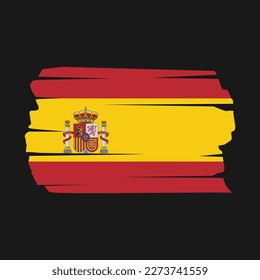 Spain Flag Brush Vector Illustration