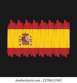 Spanien Flagge - Vektorgrafik mit Pinselspitze