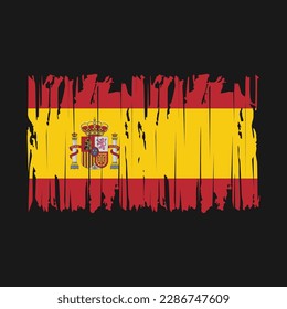 Spain Flag Brush Vector Illustration