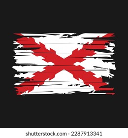 Spain Flag Brush Vector Illustration