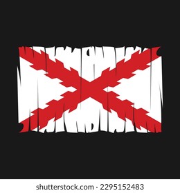 Ilustración de vectores de pincel de bandera de España