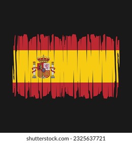 Spanien Flagge - Vektorgrafik mit Pinselspitze