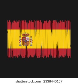 Spanien Flagge - Vektorgrafik mit Pinselspitze