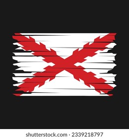 Ilustración de vectores de pincel de bandera de España