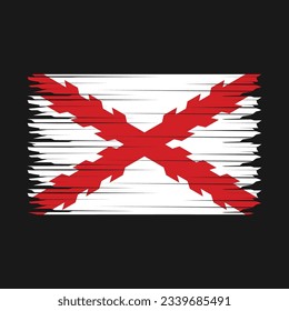 Spain Flag Brush Vector Illustration
