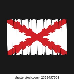 Ilustración de vectores de pincel de bandera de España