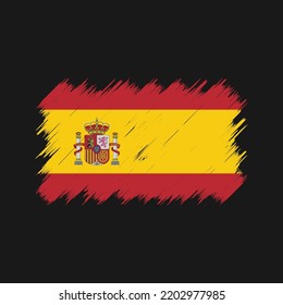 Spain Flag Brush Vector. National Flag