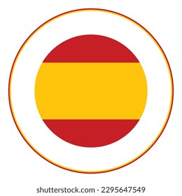 Spain flag in a circle