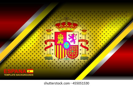 spain flag color backgrounds, vector illustration