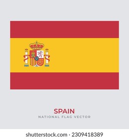 Spanien Flaggendesign, Nationale Flagge Spain Vektordesign-Datei Format eps